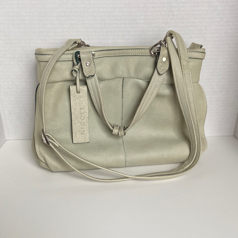 Nicoli Genuine Leather Women's Bag in Lime Color